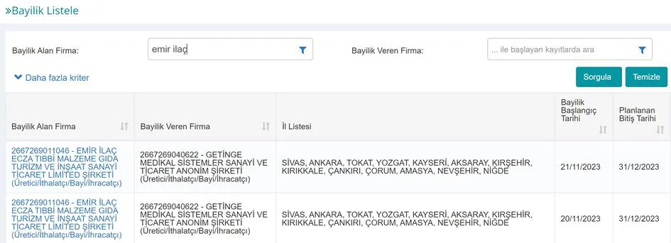 Şekil 3: ÜTS'den Erişilebilen Bilgileri Gösteren Örnek Ekran Görüntüleri