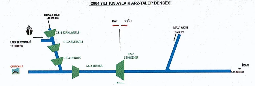 Şekil 1: Soruşturmaya Konu Dönem Olan 2004 Yılındaki Arz-Talep Dengesi Görünümü