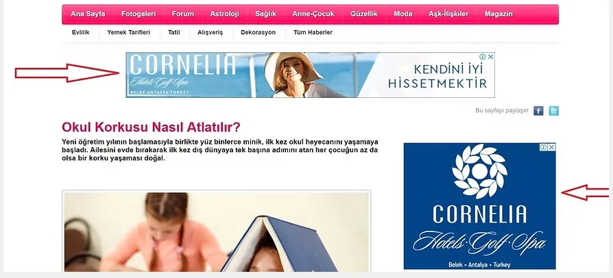 Şekil 1: Bant Reklam Örneği