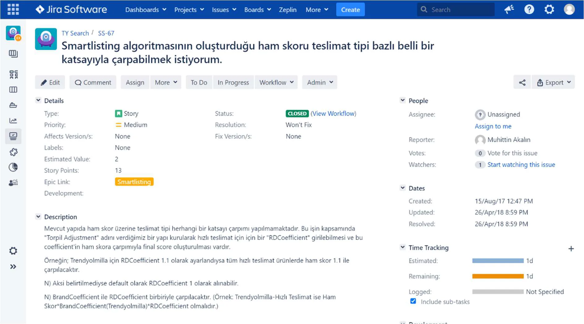 Şekil 6: Yerinde İncelemede Elde Edilen Ekran Görüntüsü
