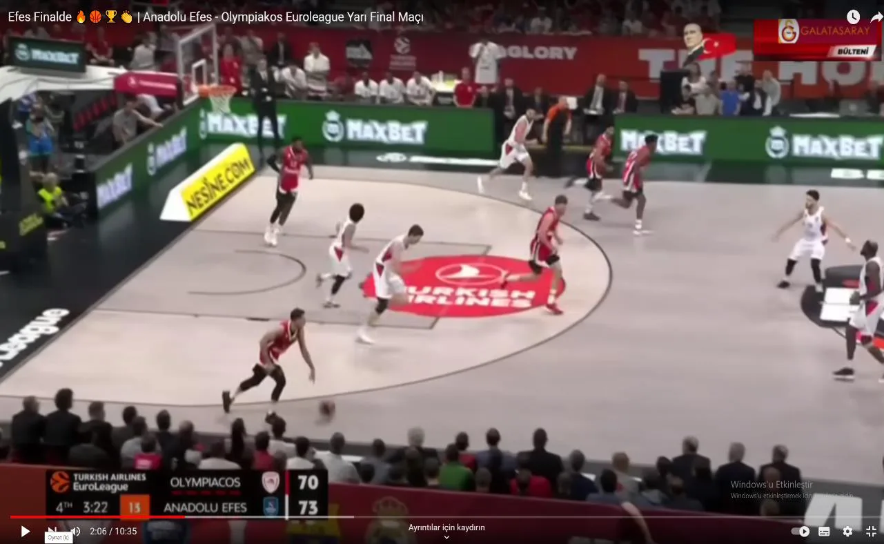 Şekil 9: EUROLEAGUE NESİNE ve Maxbet Reklamları