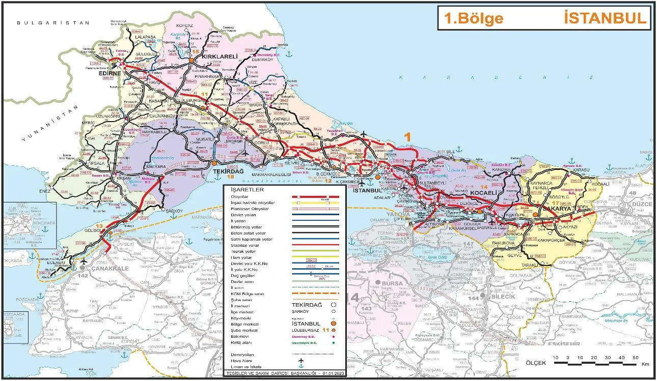 Şekil 4: Kuzey Marmara Kara Yolu Bağlantı Haritası