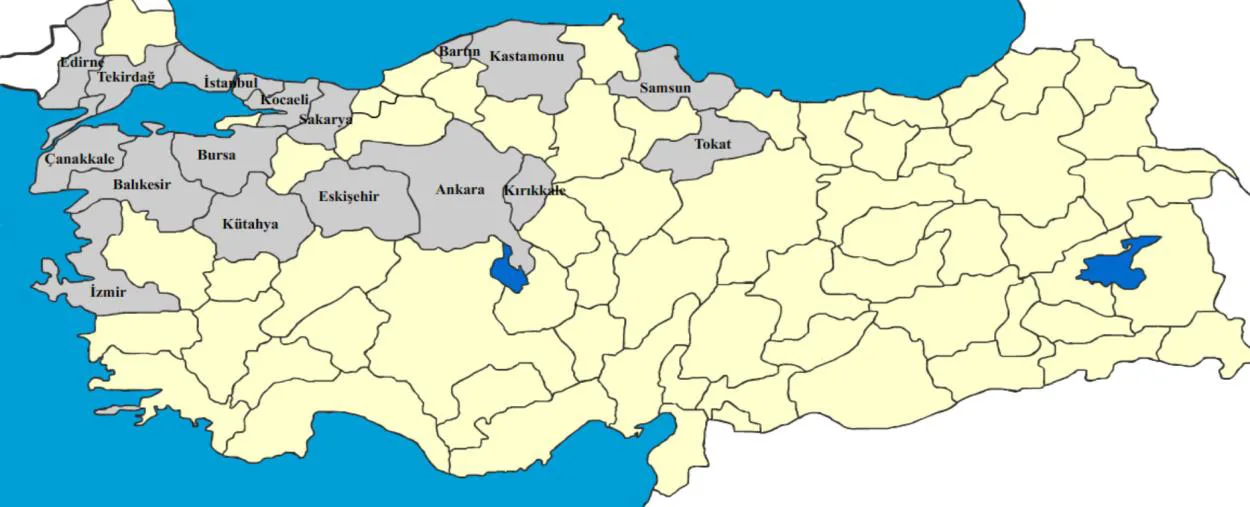 Şekil 9: Kuzeybatı Marmara Limanlarını Öncelikli Olarak Kullanan İller