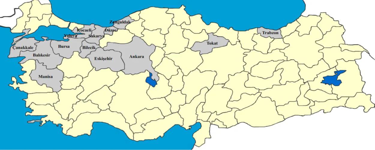 Şekil 10: Güney Marmara Limanlarını Öncelikli Olarak Kullanan İller