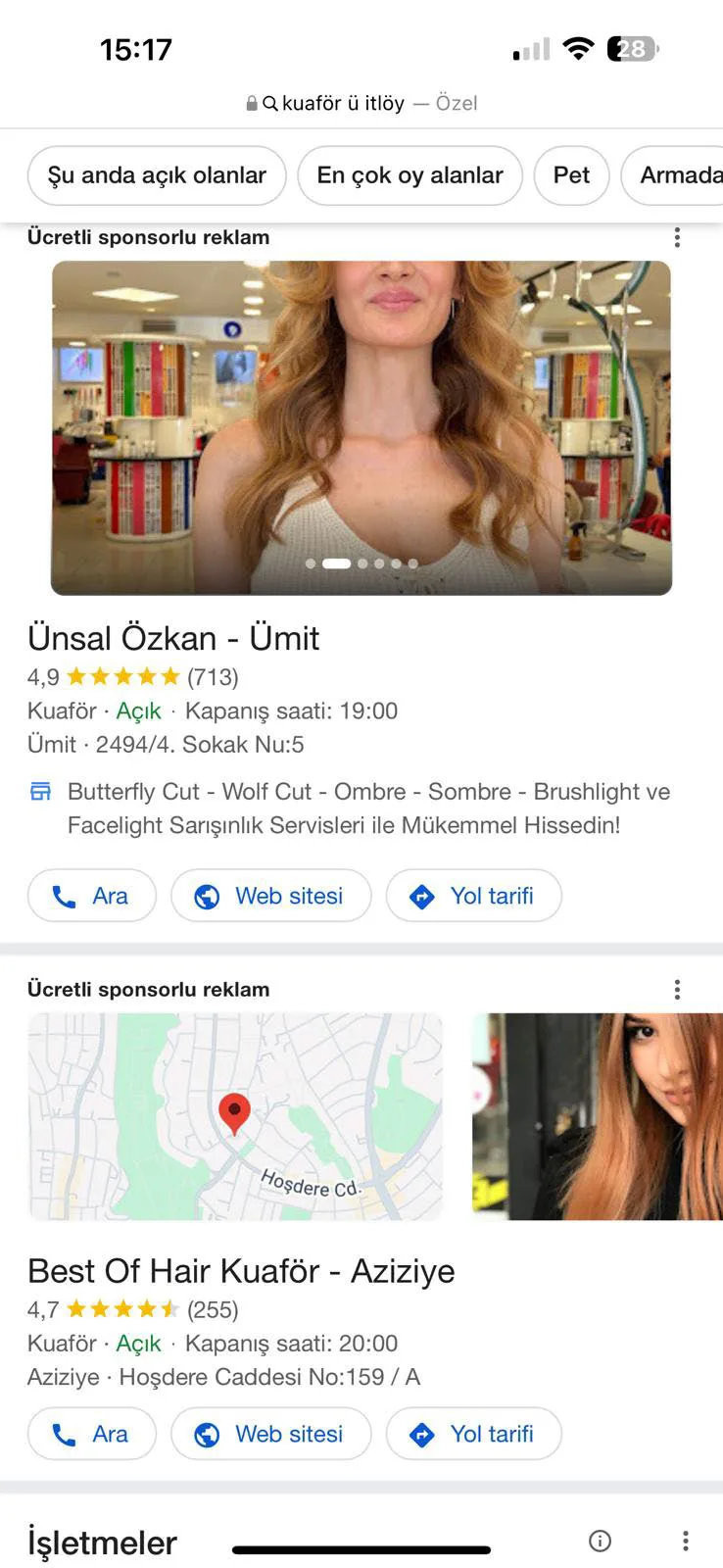 Şekil 1: Yeni Tasarımların Mobil Mecra Ekran Görüntüsü