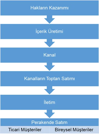 Şekil 1: Televizyon Yayıncılığı Değer Zinciri