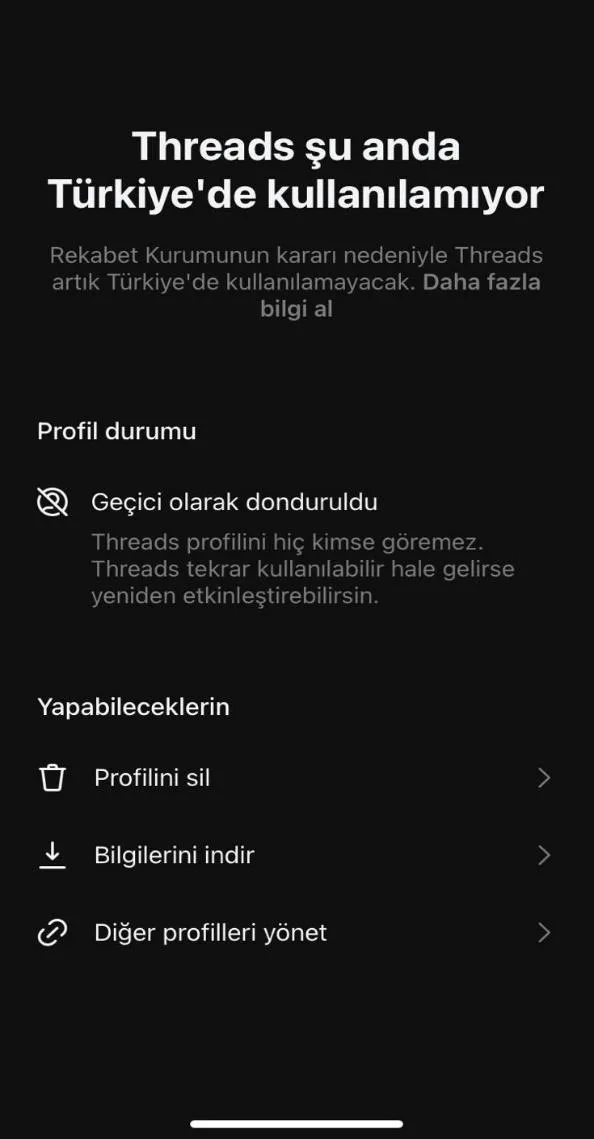 Şekil 1: 30.04.2024 tarihi itibarıyla Threads Üzerinden Ulaşılan Ekran Görüntüleri