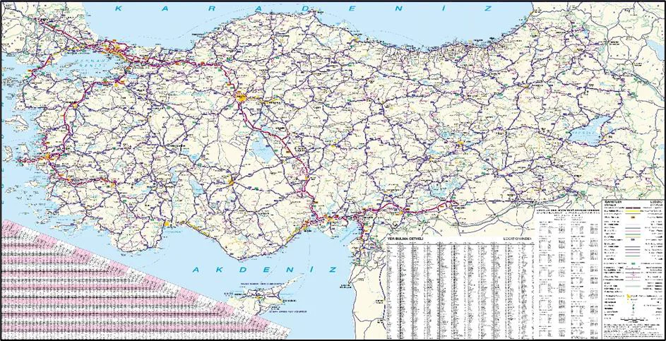 Şekil-14: Türkiye Kara Yolları Haritası